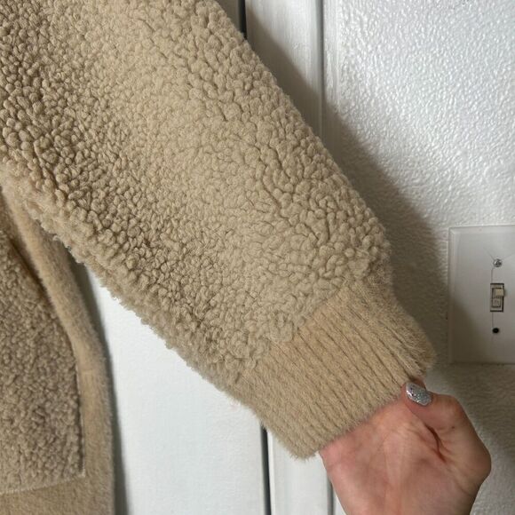 Anthropologie Boundless North Snowbound Shearling Sherpa Coat Jacket Large - Picture 7 of 9